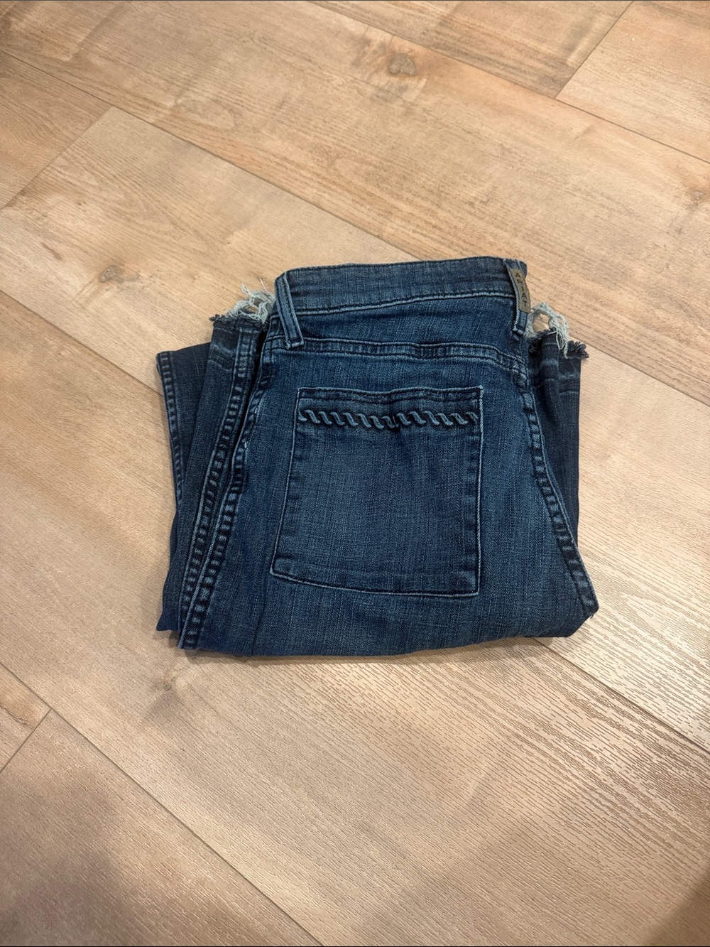 Ariat Dark Blue Flared Denim Jeans with Braided Pocket